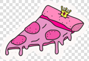  kawaii  pink  pizza  pizzaslice  crown   Stickers Tumblr Pizza Png  Transparent Png