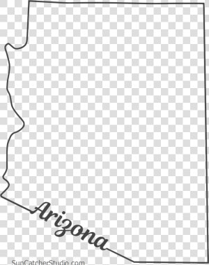 Free Arizona Outline With State Name On Border  Cricut   Outline Of Arizona Free  HD Png Download