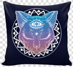 Third Eye Cat Pillow Cover   Black Cat Third Eye  HD Png Download