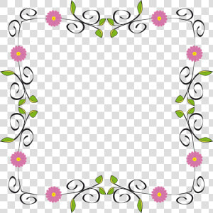 Floral Border Png   Design Flower Border Frame  Transparent Png