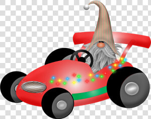 Scandia Gnome  Christmas Gnome In Racecar  Window    Mario Kart Cars Clip Art  HD Png Download