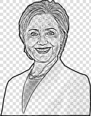 Emotion art headgear   Hillary Clinton Coloring Page  HD Png Download