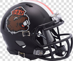 Oregon State Matte Black Speed Mini   Oregon State Football Helmets  HD Png Download