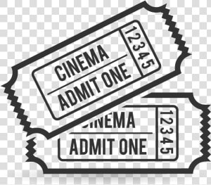 Collection Of Movie Ticket Black And   Black And White Movie Ticket Clipart  HD Png Download