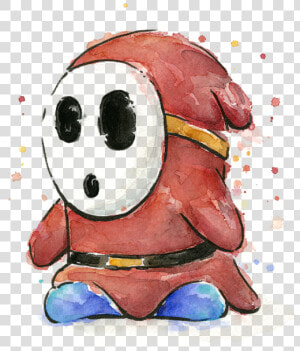 Transparent Shy Guy Png   Shy Guy Watercolor  Png Download