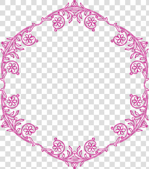 Floral Frame Borders Vector Black And White  HD Png Download