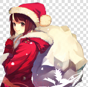 Anime Santa Hat Transparent   Santa Claus Anime Png  Png Download