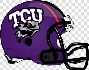 Tcu Horned Frogs Football Helmets   Png Download   Tcu Cartoon Football Helmet  Transparent Png