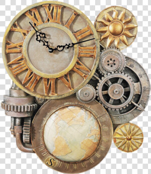  gears  steampunk  ladyskye Art  ftestickers   Steampunk Gear Wall Clock  HD Png Download