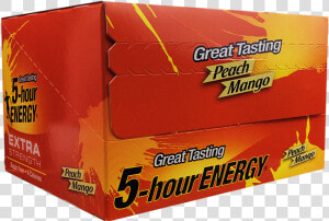 5 Hour Energy Xtra Peach Mango   Carton  HD Png Download