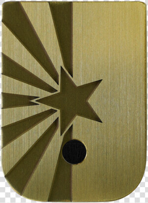 Arizona Flag Brass Brushed Finish Mag Plate   Emblem  HD Png Download