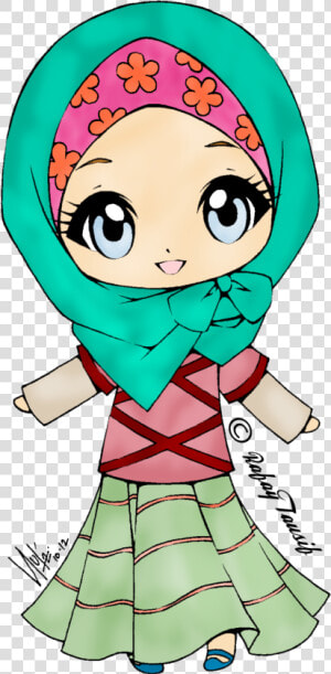 Diver Clipart Little Girl   Muslim Girl Clipart  HD Png Download