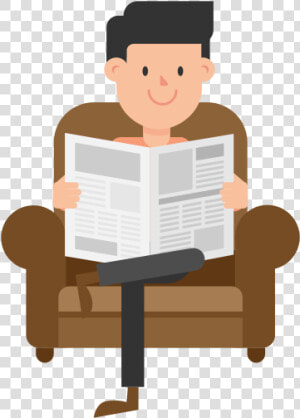 Man Reading Newspaper Gif  HD Png Download