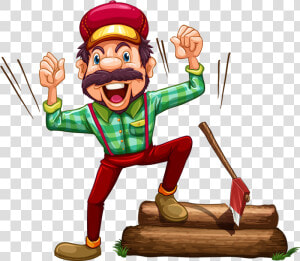 Lenhador On Pinterest Wood   Angry Lumberjack Cartoon  HD Png Download