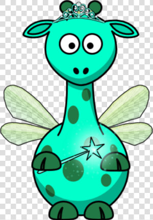 Giraffe As A Fairy   Cartoon Giraffe  HD Png Download