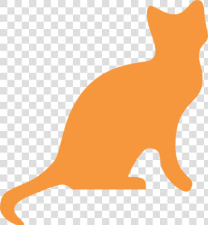 Orange Cat Silhouette Svg Clip Arts   Orange Cat Silhouette  HD Png Download