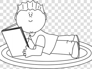 Kid Reading Black And White   Black And White Reading  HD Png Download