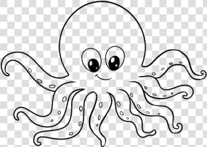 Easy Drawing Guides On Twitter Learn How To Draw A   Octopus Drawing  HD Png Download