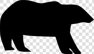 Bear  Silhouette  Animal  Black  Mammal  Polar Bear   Bear Icons Vector  HD Png Download