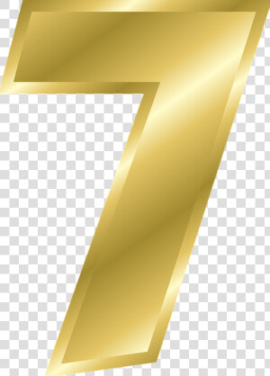 Golden Number 7 Png   Golden Number 7 Transparent Background  Png Download