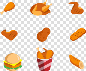 Hamburger Fried Chicken Fast Food Junk Food   Chicken In Fast Food Clipart Food  HD Png Download