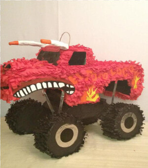 Custom Monster Truck Pinata Red In Houston   Piñatas De Monster Jam  HD Png Download