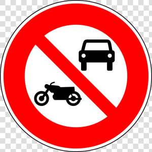 No Motor Vehicles No Motorcycles Traffic Sign Free   All Motor Vehicles Prohibited Sign  HD Png Download