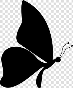 Butterfly Shape From Side View Facing To Right   Butterfly Drawing Side View  HD Png Download