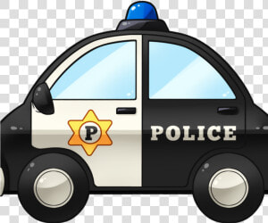 Police Officer Car Clip Art Black And White Library   Police Car Cartoon Clipart  HD Png Download