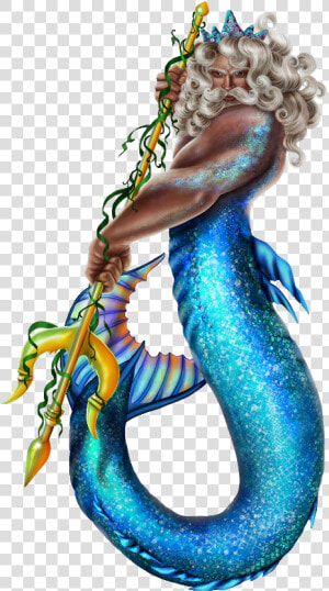 Freetoedit Merman King Triton Bluetail   Illustration  HD Png Download