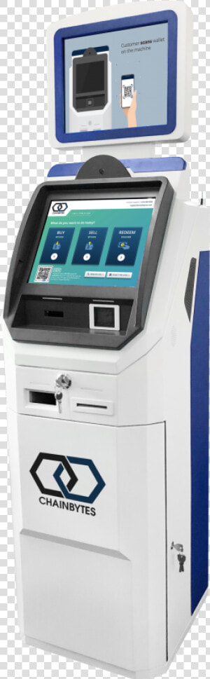 Bitcoin Atm With 2 Screens By Chainbytes   Atm Machine Alarm  HD Png Download