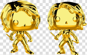 Funko Pop Black Widow 380 Gold  HD Png Download