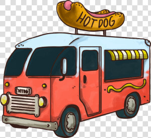 Hot Dog Fast Food Hamburger Car Food Truck   Food Truck Hot Dog Png  Transparent Png