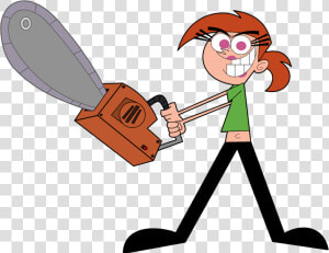 Parents Clipart Minor   Vicky Fairly Odd Parents Chainsaw  HD Png Download