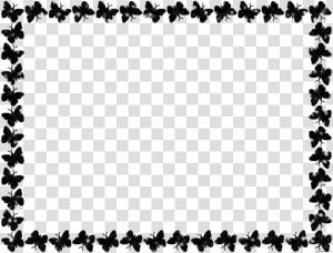 Butterfly Black And White Border Clipart Butterfly   Black And White Borders  HD Png Download