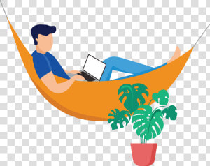 Hammock   Coworking Space Concept Illustration  HD Png Download