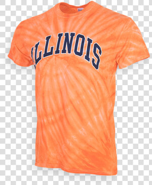 Illinois Orange Tie Dye T shirt   Illinois T Shirts  HD Png Download