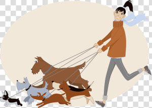 Dog Walker   Dog Walker Clip Art  HD Png Download