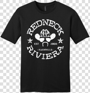 Redneck Riviera Unisex Black Yee Haw Tee Title Redneck   District Dt6000 Heather Navy  HD Png Download