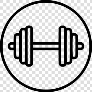 Gym   Dumbbell Outline  HD Png Download