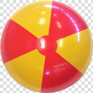 Transparent Red Ball Png   Red And Yellow Beach Ball  Png Download