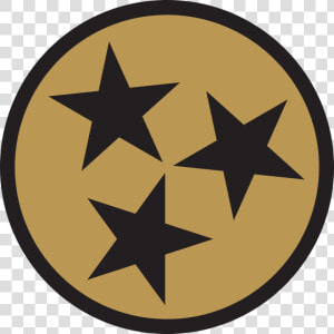 Gold Tri star 3 Inch All Weather Sticker   Tennessee Tri Star Png  Transparent Png