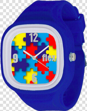 The Puzzle Flex Watch Which Represents Autism Awareness   Analog Watch  HD Png Download