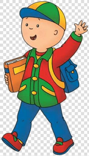 Caillou Fully Dressed   Caillou Walking To The School  HD Png Download