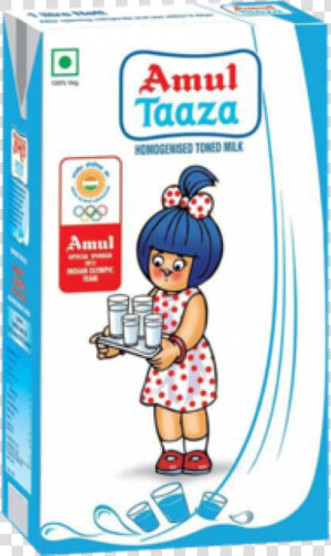 Amul Taaza Tetra Pack  HD Png Download