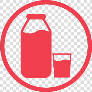 Milk Allergy Red Icon   Food Allergen Milk Icon  HD Png Download