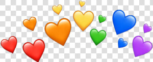 Heartcrown Rainbow 🌈   Rainbow Heart Crown Png  Transparent Png