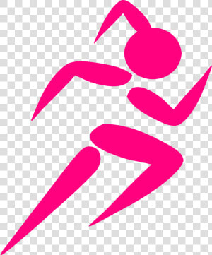 Runner Clipart Stick Figure   Stick Figure Running Girl  HD Png Download