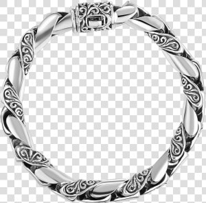 Swirling Wind Limpid Silver Luxury Bracelet   Bracelet In Hand Clipart Black And White  HD Png Download