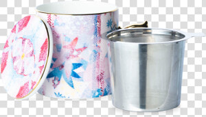 Falling Flowers Pink Mug With Infuser   Stock Pot  HD Png Download